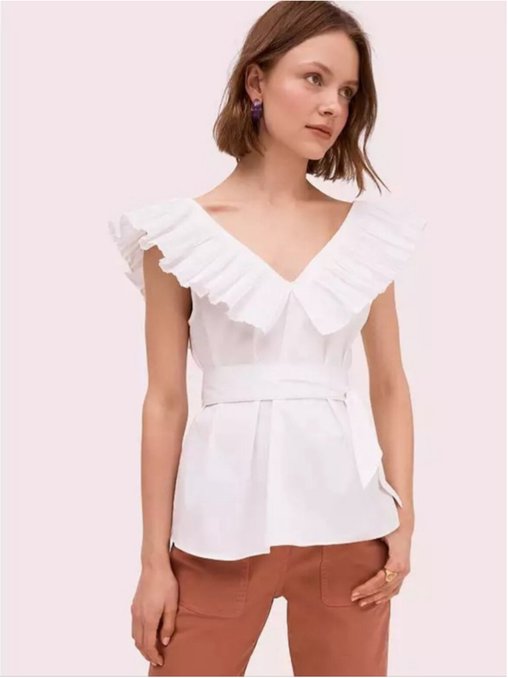Kate Spade Ruffle Neck Tie Waist size M new no tags